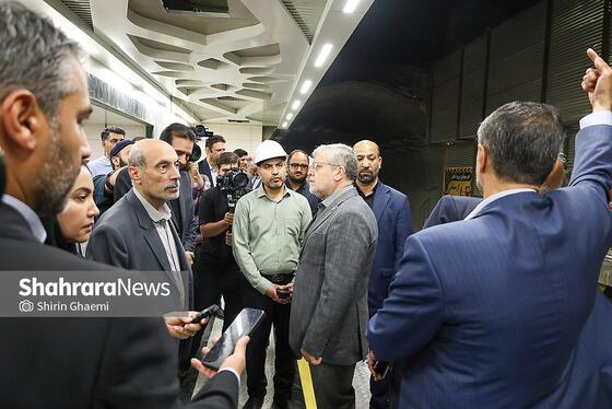 گزارش تصویری | بازدید شهردار مشهدمقدس از ایستگاه بسیج خط 3 قطار شهری