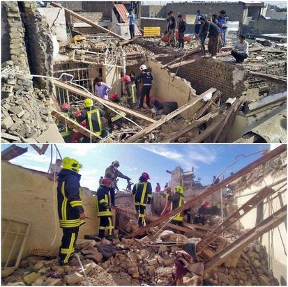 ریزش کامل ساختمان مسکونی ۲ طبقه در خیابان پورسینای مشهد + تصاویر