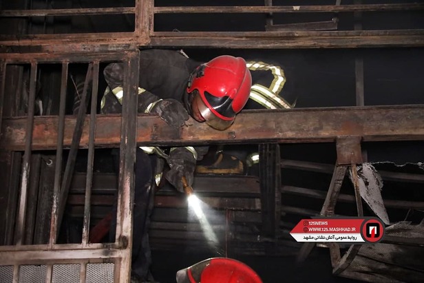 مهار آتش‌سوزی تعویض روغنی در شرق مشهد + تصاویر