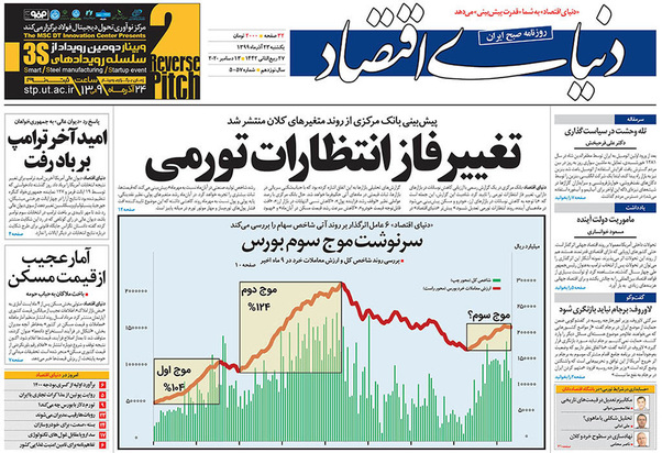 صفحه نخست روزنامه‌های کشور - یکشنبه ۲۳ آذر ۱۳۹۹