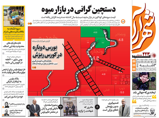 صفحه نخست روزنامه‌های کشور - چهارشنبه ۲۶ آذر ۱۳۹۹