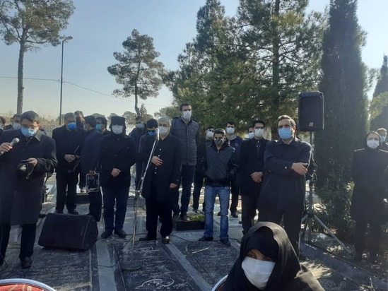 مراسم تشییع پیکر دکتر فاطمی در بهشت زهرای تهران + تصاویر و ویدئو