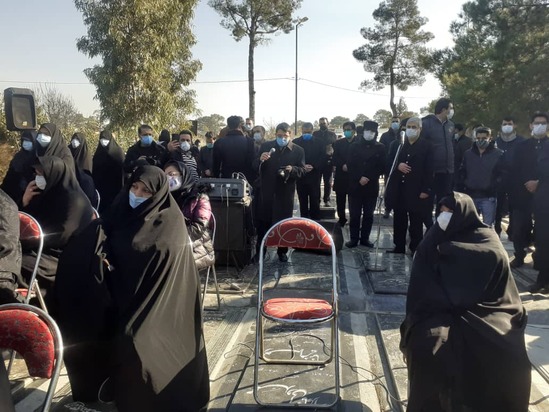 مراسم تشییع پیکر دکتر فاطمی در بهشت زهرای تهران + تصاویر و ویدئو
