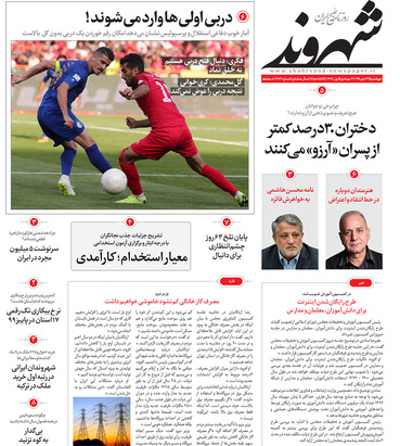 صفحه نخست روزنامه‌های کشور - سه‌شنبه ۲۳ دی ۱۳۹۹