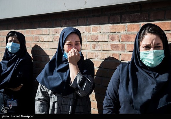 تلخ ترین تصاویر از تشییع پیکر «مهشید گودرز» شهید مدافع سلامت