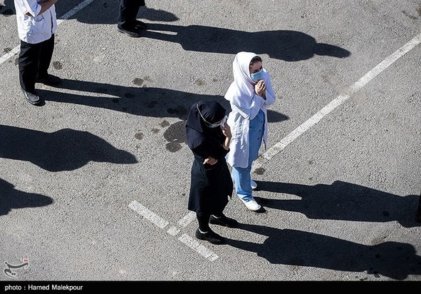 تلخ ترین تصاویر از تشییع پیکر «مهشید گودرز» شهید مدافع سلامت