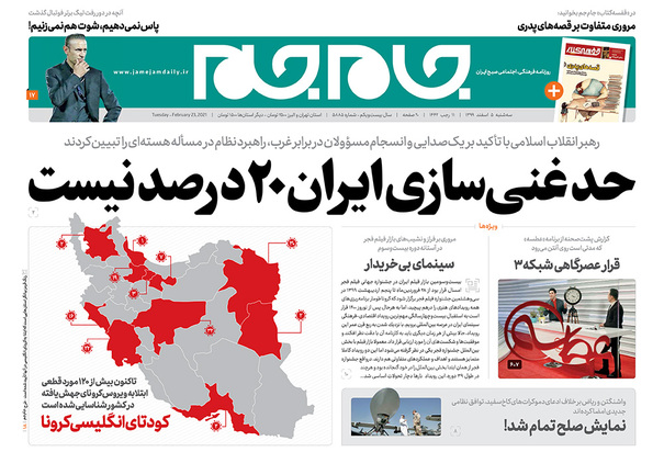 صفحه نخست روزنامه‌های کشور - سه‌شنبه ۵ اسفند ۱۳۹۹