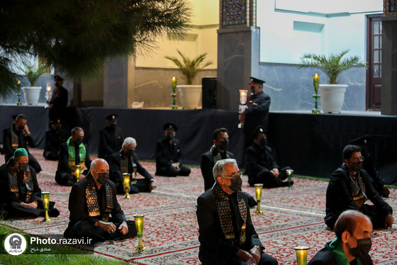 مراسم شام غریبان حسینی در حرم مطهر رضوی + فیلم و عکس