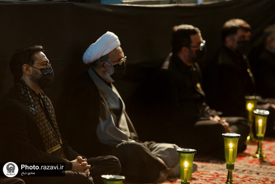 مراسم شام غریبان حسینی در حرم مطهر رضوی + فیلم و عکس