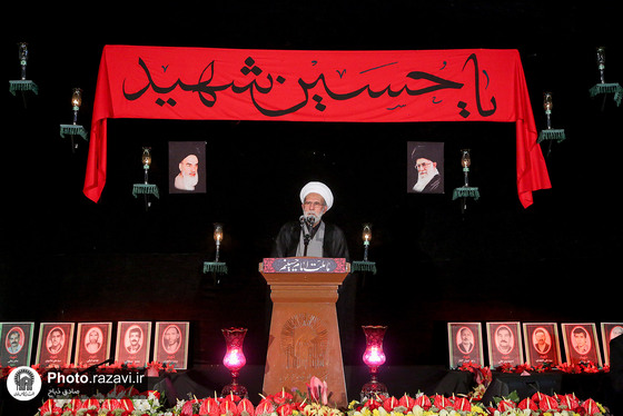 مراسم شام غریبان حسینی در حرم مطهر رضوی + فیلم و عکس