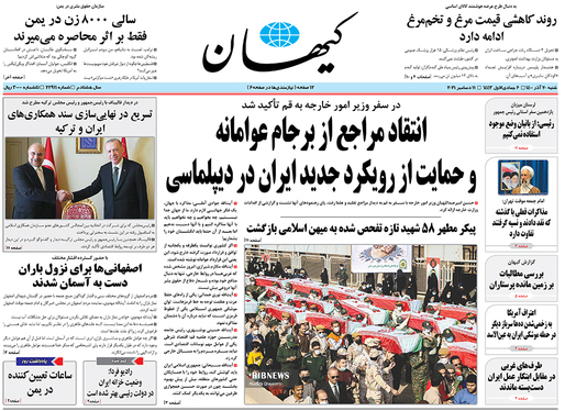صفحه نخست روزنامه‌های کشور - شنبه ۲۰ آذر ۱۴۰۰