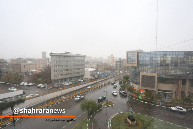 اولین برف پاییزی در مشهد