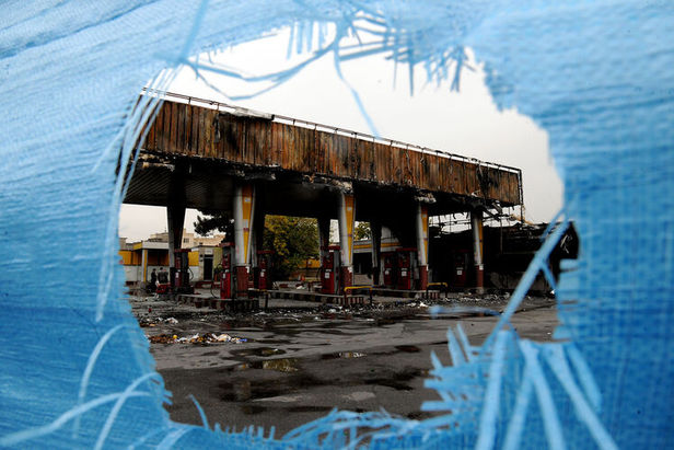 نخستین تصاویر رسمی از خسارت‌های وارده به جایگاه‌های بنزین اطراف تهران